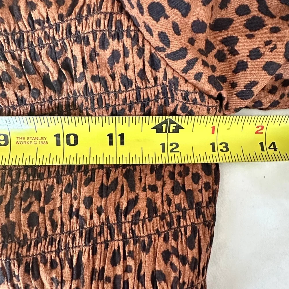 Gap Teen Girls Smocked Leopard Print Dress | Size 14-16 Youth XL